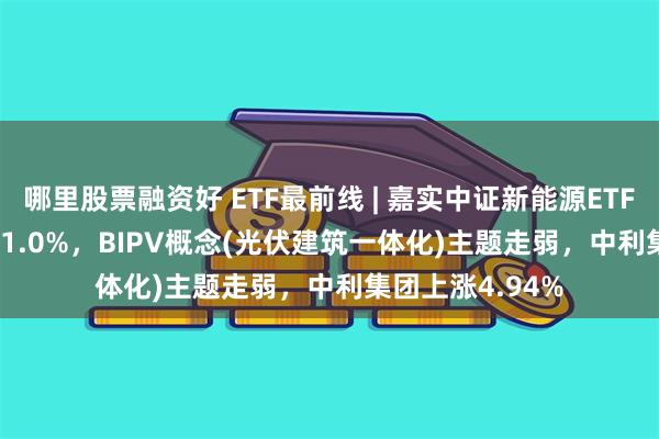 哪里股票融资好 ETF最前线 | 嘉实中证新能源ETF(159875)下跌1.0%，BIPV概念(光伏建筑一体化)主题走弱，中利集团上涨4.94%