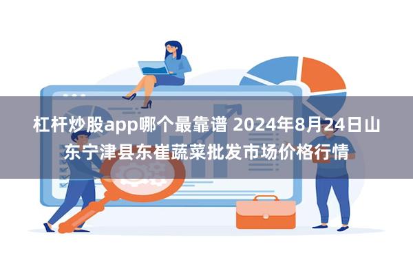 杠杆炒股app哪个最靠谱 2024年8月24日山东宁津县东崔蔬菜批发市场价格行情