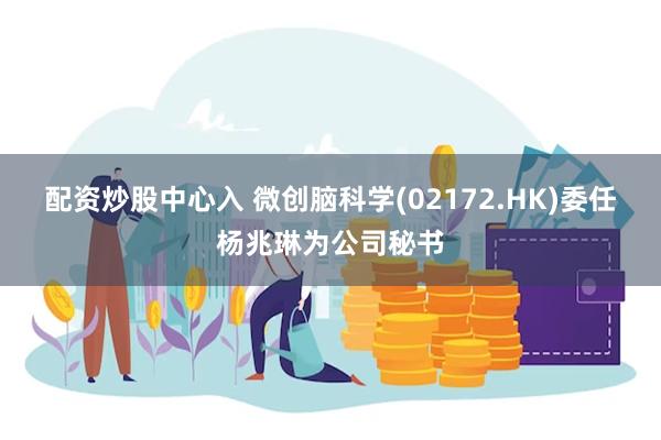 配资炒股中心入 微创脑科学(02172.HK)委任杨兆琳为公司秘书