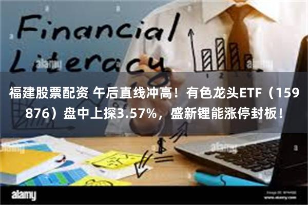 福建股票配资 午后直线冲高！有色龙头ETF（159876）盘中上探3.57%，盛新锂能涨停封板！