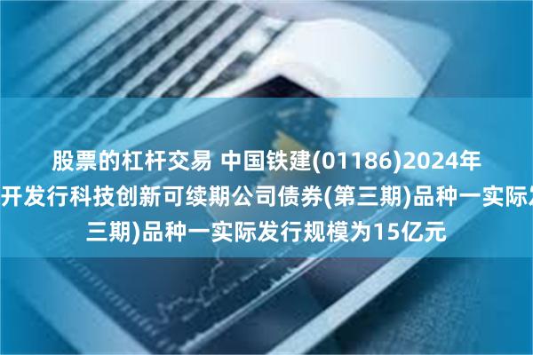 股票的杠杆交易 中国铁建(01186)2024年面向专业投资者公开发行科技创新可续期公司债券(第三期)品种一实际发行规模为15亿元