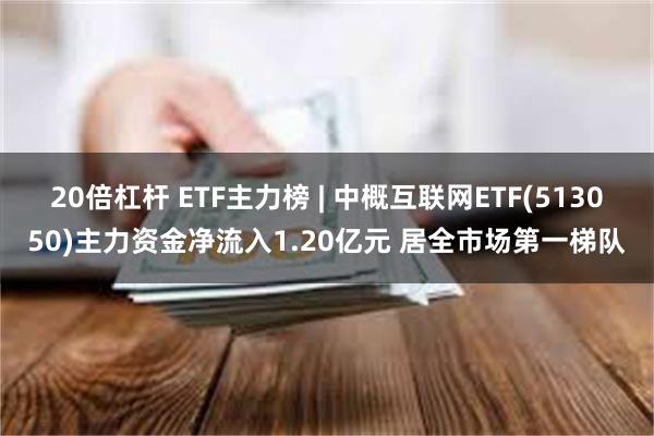 20倍杠杆 ETF主力榜 | 中概互联网ETF(513050)主力资金净流入1.20亿元 居全市场第一梯队