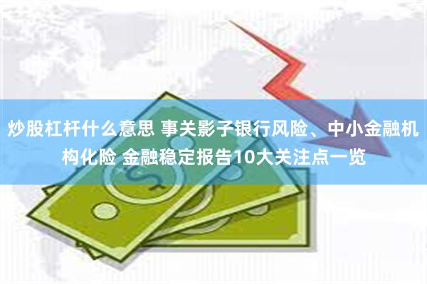 炒股杠杆什么意思 事关影子银行风险、中小金融机构化险 金融稳定报告10大关注点一览